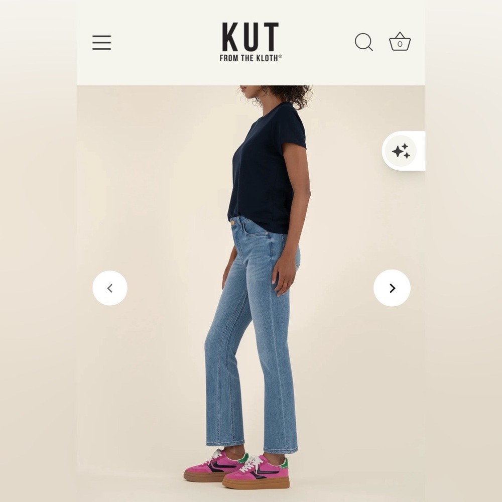 Kut from the Kloth Kelsey High Rise Ankle Flare - Picture 2 of 8